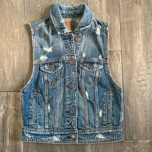 American Eagle Women Girls Denim vest XS